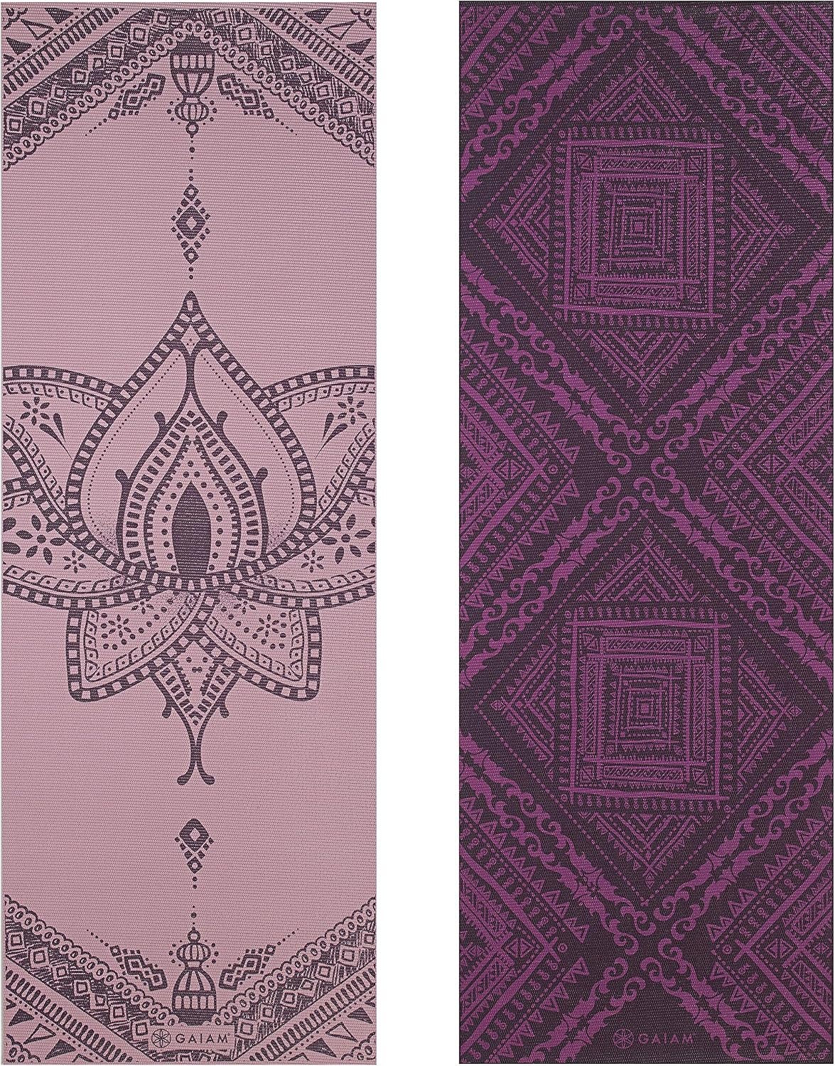 image:imageGaiam Yoga Mat Premium 6mm Print Reversible Extra Thick Non Slip Exercise amp Fitness Mat for All Types of Yoga Pilates amp Floor Workouts 68 x 24 x 6mm ThickInner Peace Lotus