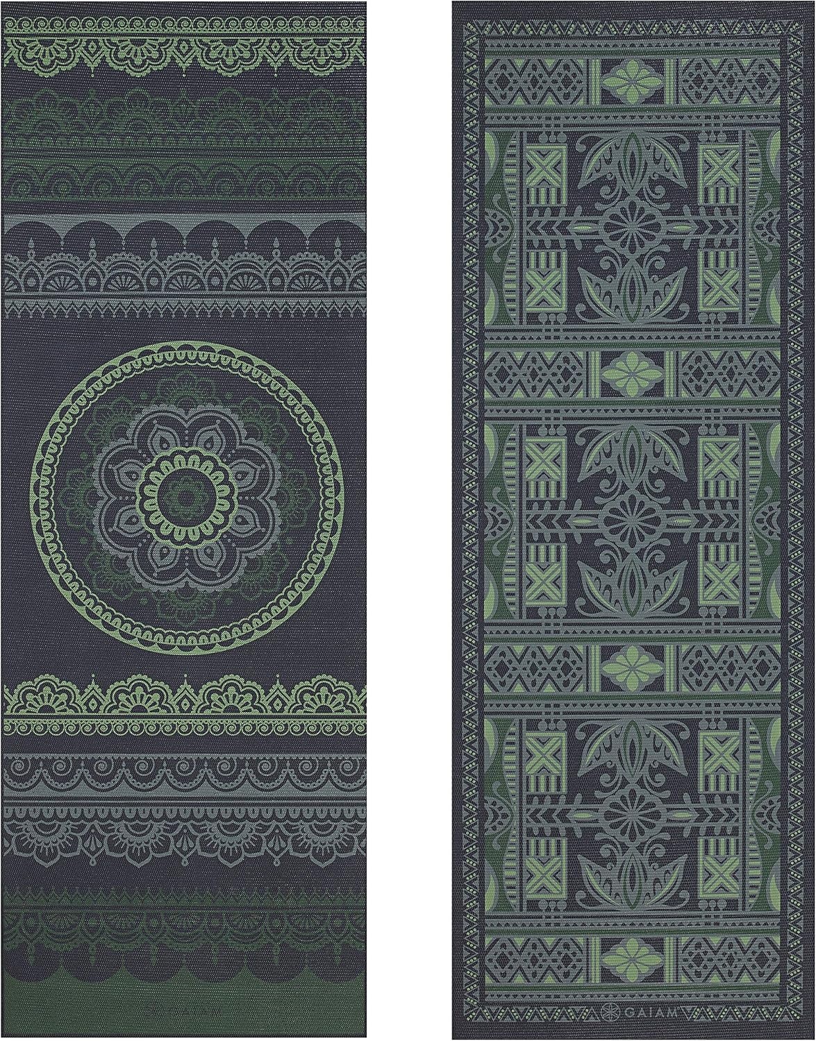 image:imageGaiam Yoga Mat Premium 6mm Print Reversible Extra Thick Non Slip Exercise amp Fitness Mat for All Types of Yoga Pilates amp Floor Workouts 68 x 24 x 6mm ThickBoho Folk