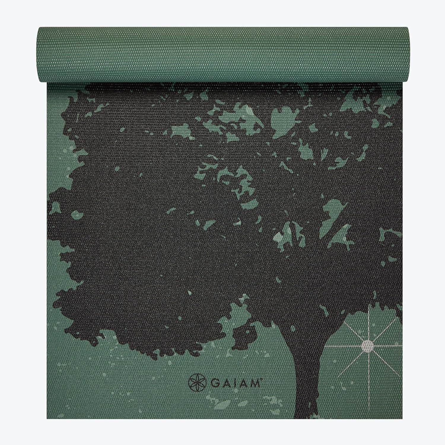 image:imageGaiam Yoga Mat Classic Print 4mm NonSlip Mat Lightweight 4mm print yoga mat with nonslip grip Ideal for yoga Pilates amp floor workouts at home or studioLuminary