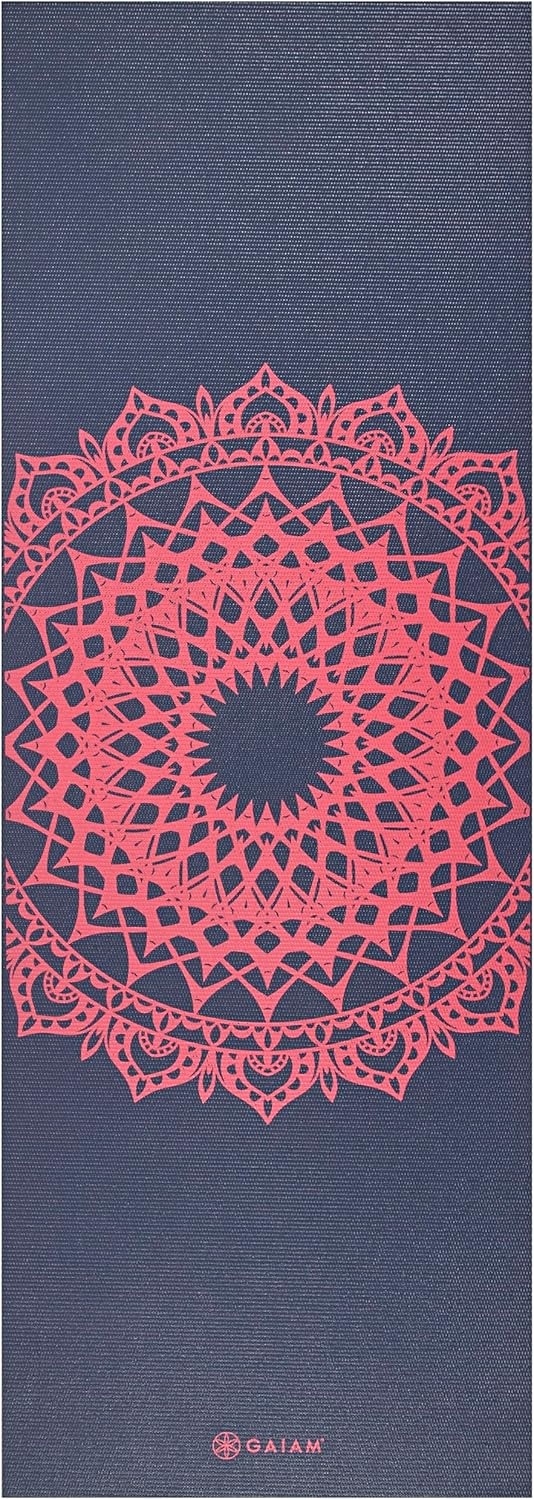 image:imageGaiam Yoga Mat Classic Print 4mm NonSlip Mat Lightweight 4mm print yoga mat with nonslip grip Ideal for yoga Pilates amp floor workouts at home or studioPink Marrakesh