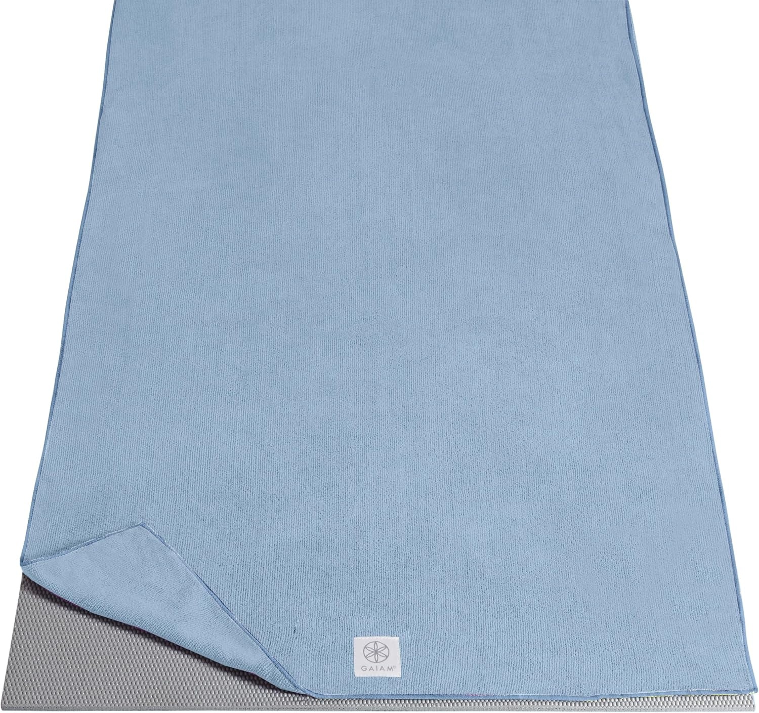 image:imageGaiam Yoga Mat Towel NonSlip Microfiber Hot Yoga Heron Lilac MatSized Fit QuickDry Microfiber NonSlip Silicone Bottom Machine Washable Hot Yoga amp Pilates 68x24Skyway