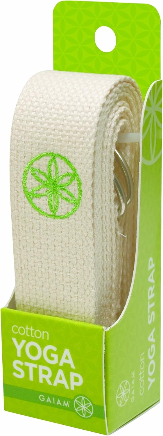 image:imageGaiam Yoga Strap Premium Athletic Stretch Band with Adjustable Metal DRing Buckle Loop Exercise amp Fitness Stretching for Yoga Pilates Physical Therapy Dance Gym WorkoutsNatural