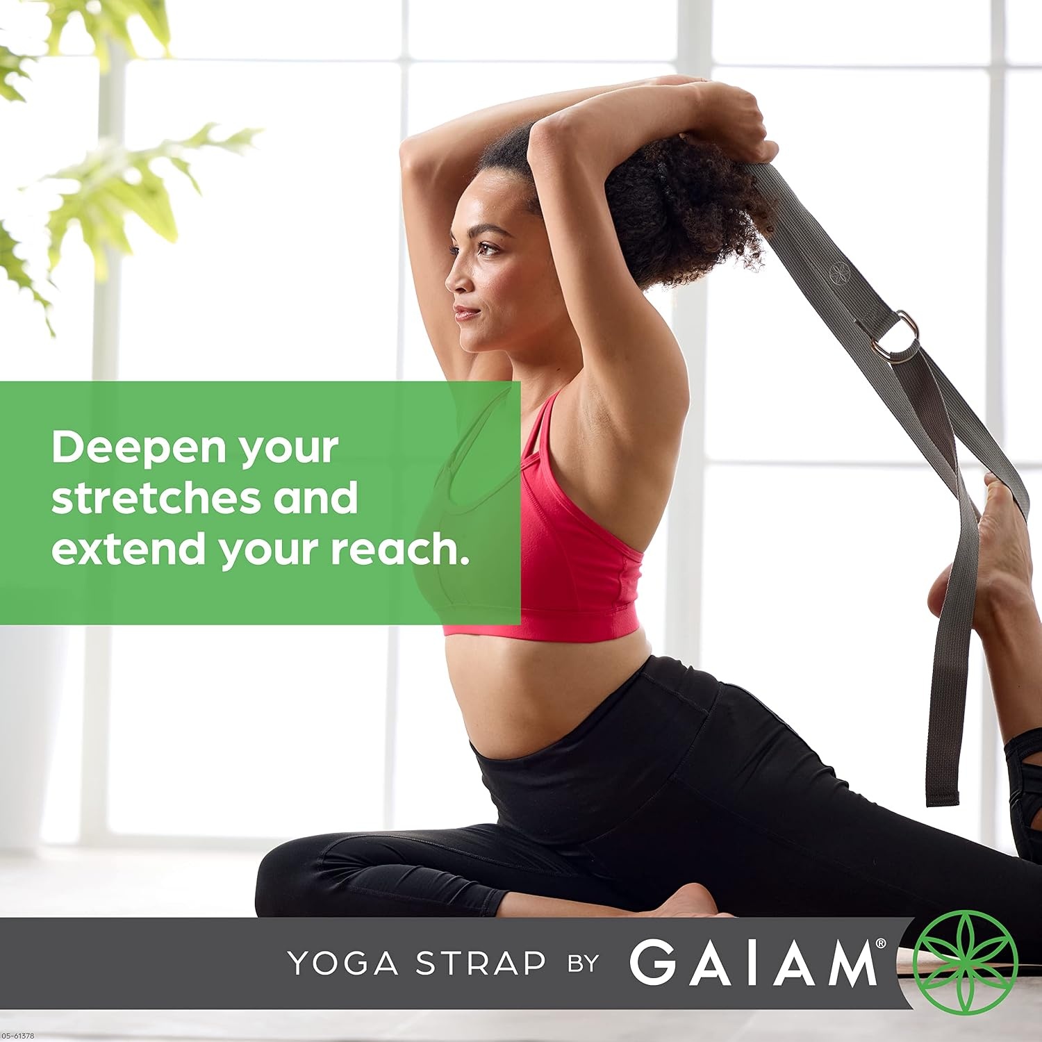 image:imageGaiam Yoga Strap Premium Athletic Stretch Band with Adjustable Metal DRing Buckle Loop Exercise amp Fitness Stretching for Yoga Pilates Physical Therapy Dance Gym WorkoutsPurple