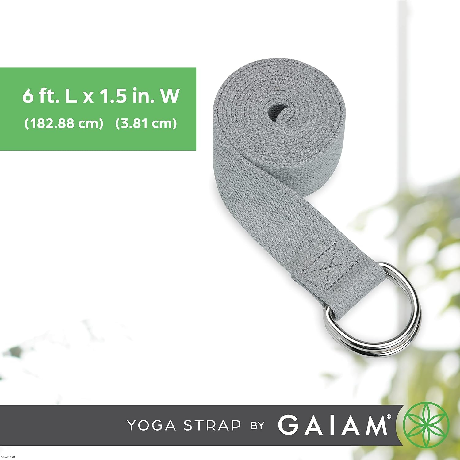 image:imageGaiam Yoga Strap Premium Athletic Stretch Band with Adjustable Metal DRing Buckle Loop Exercise amp Fitness Stretching for Yoga Pilates Physical Therapy Dance Gym WorkoutsBlack