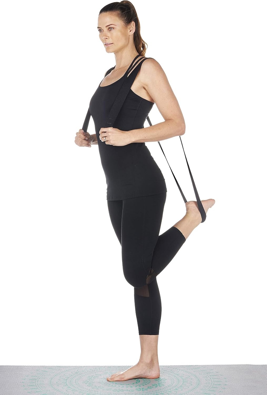 image:imageGaiam Yoga Strap Premium Athletic Stretch Band with Adjustable Metal DRing Buckle Loop Exercise amp Fitness Stretching for Yoga Pilates Physical Therapy Dance Gym WorkoutsBlack 8ft