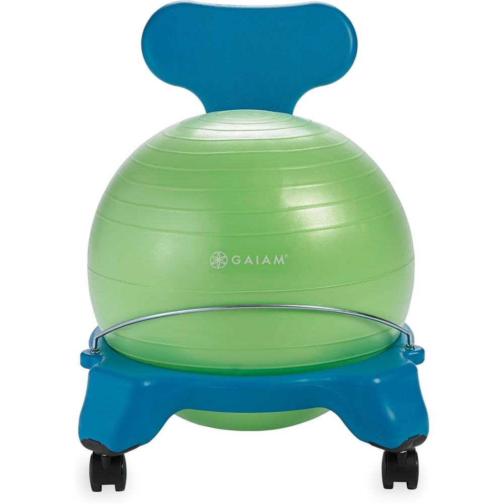 image:imageGaiam Classic Balance Ball Chair Stability Seat Black 52cm stability ball chair builds core strength while you sit Includes pump amp exercise guideBlueGreen