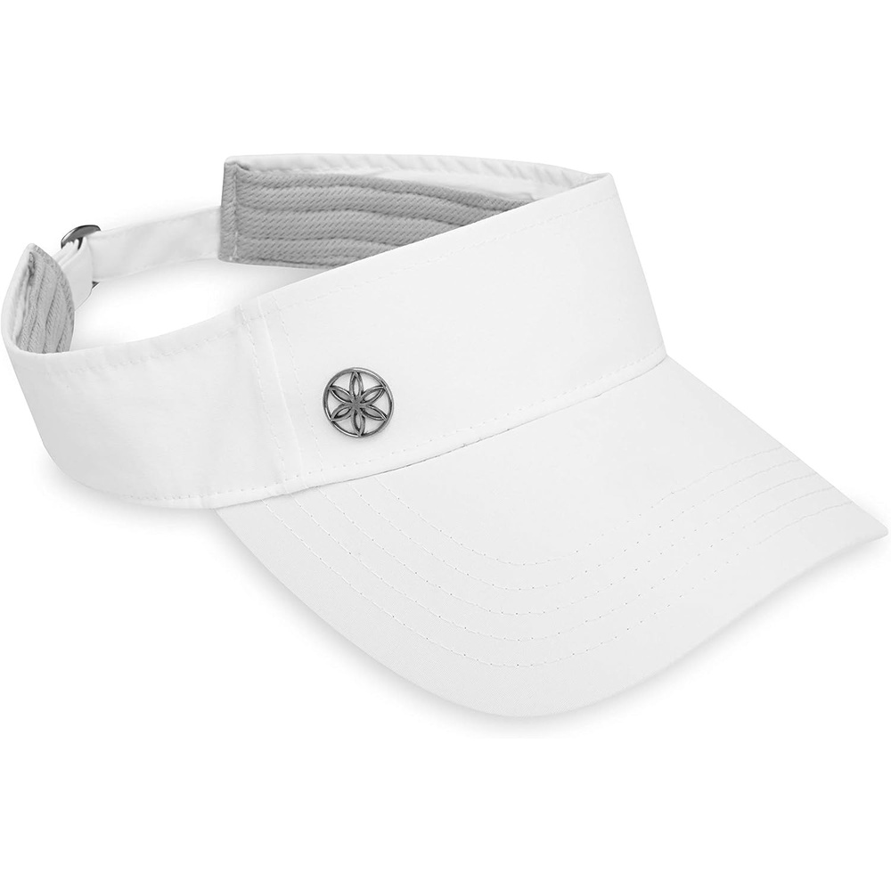 image:imageGaiam Classic Fitness Sun Visor MoistureWicking Women White OpenTop Design QuickDry Sweatband Adjustable Closure Golf Tennis amp Running MoistureWicking Women