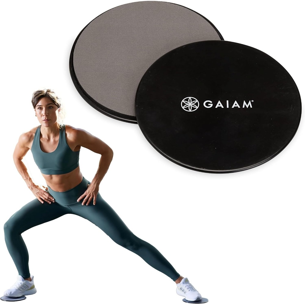 image:imageGaiam Core Sliding Discs Dual Sided Workout Sliders for Carpet amp Hardwood Floor Home Ab Pads Exercise Equipment Fitness Sliders for Women and Men1 EA Pack of 12