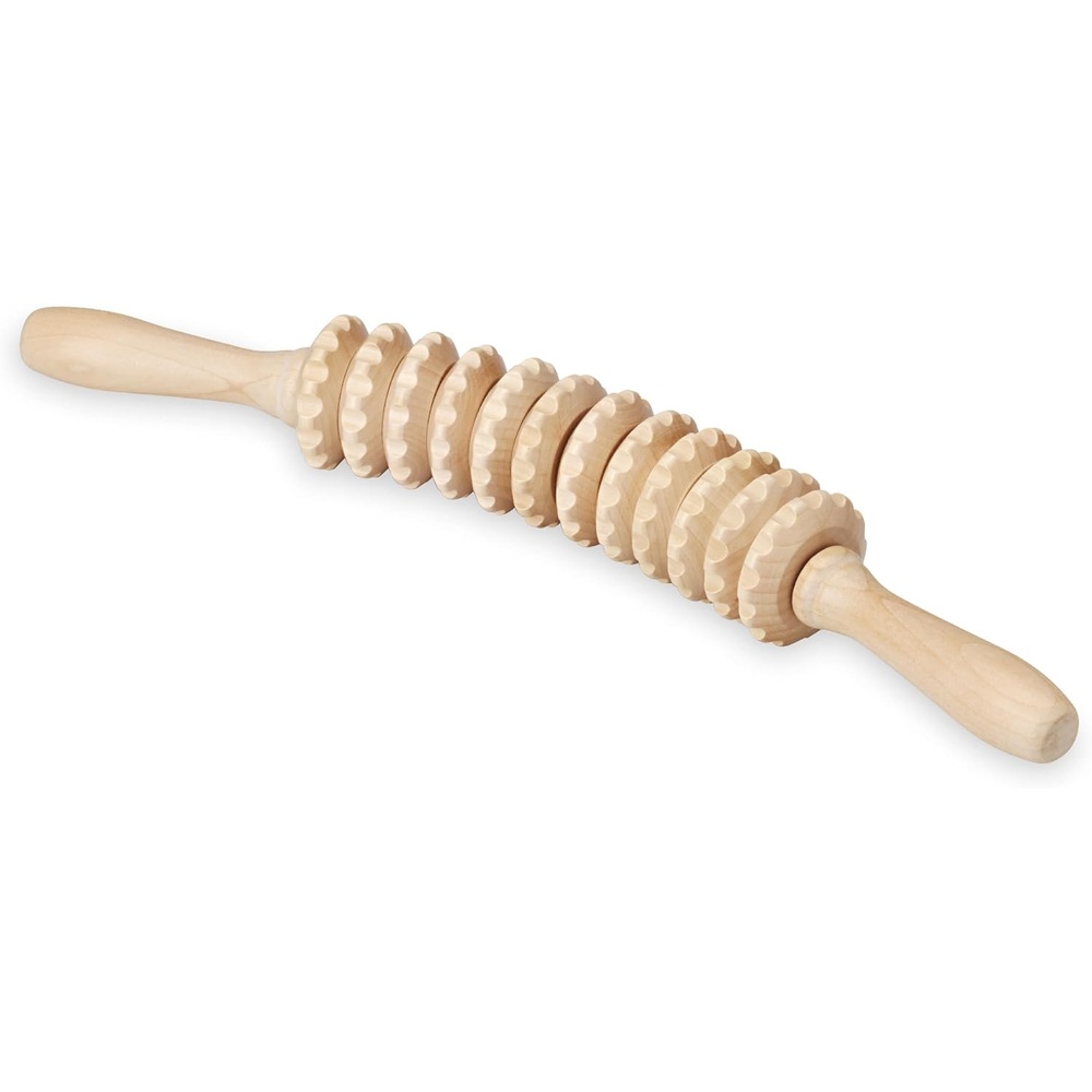 image:imageGaiam Curved Massage Roller Ergonomic FullBody Tool Curved Ergonomic Roller Neck Back amp FullBody Muscle Recovery amp Soreness Relief Compact amp Portable