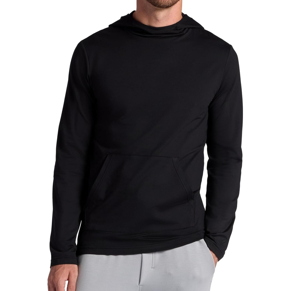 image:imageGaiam Mens Bliss Balance Long Sleeve Pullover Hoodie Relaxed Fit Stretch Midweight MaterialBlack