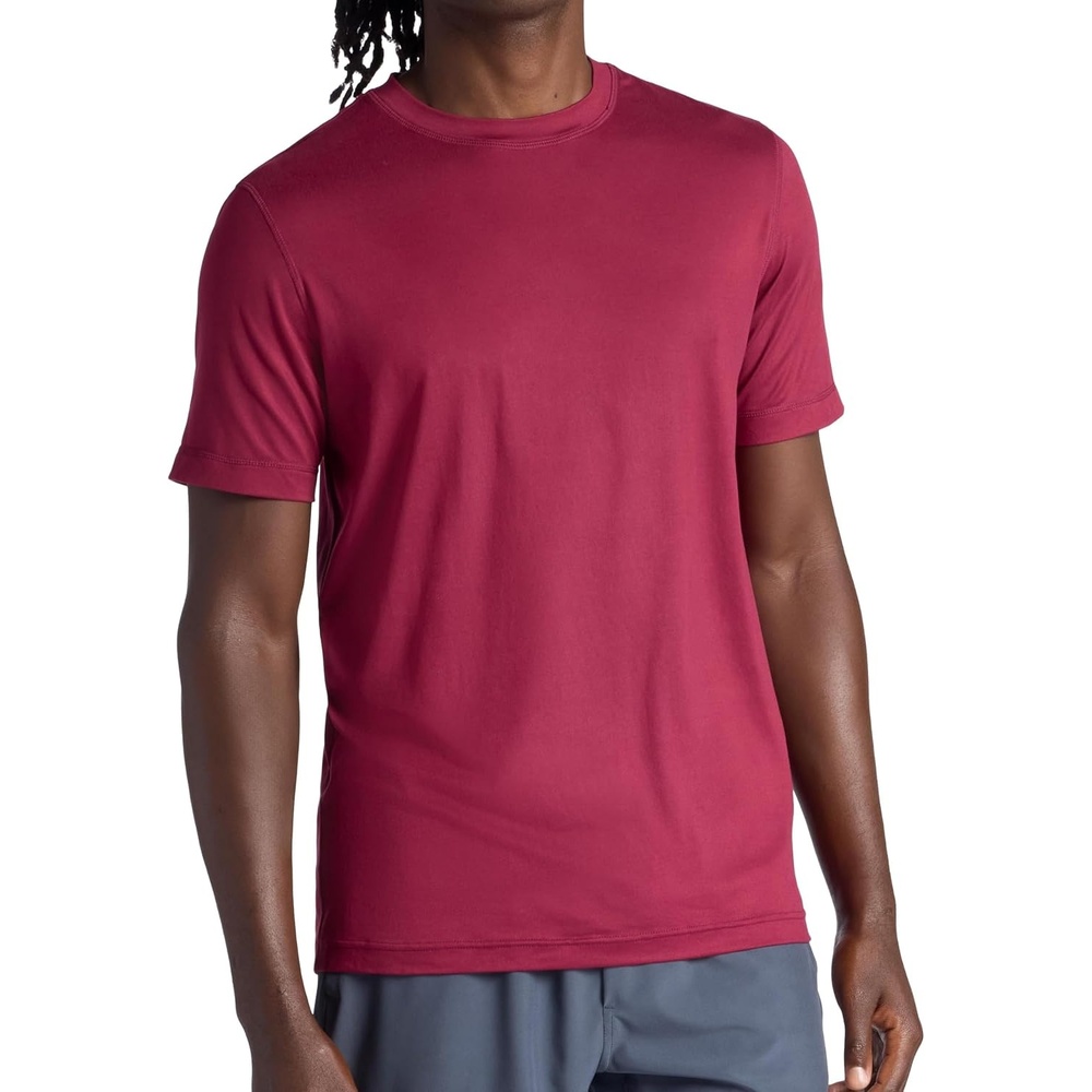 image:imageGaiam Mens Everyday Basic Crewneck Top Standard Fit Stretch Midweight MaterialBeet