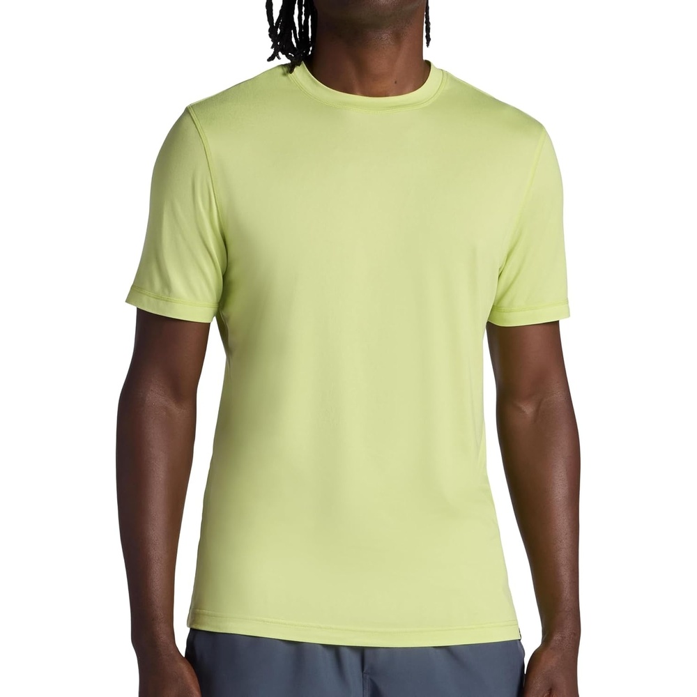 image:imageGaiam Mens Everyday Basic Crewneck Top Standard Fit Stretch Midweight MaterialLime Sherbet