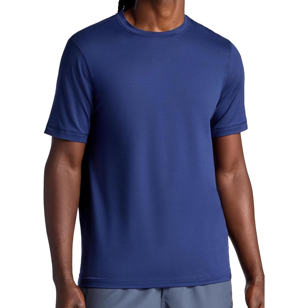 image:imageGaiam Mens Everyday Basic Crewneck Top Standard Fit Stretch Midweight MaterialMedieval Blue