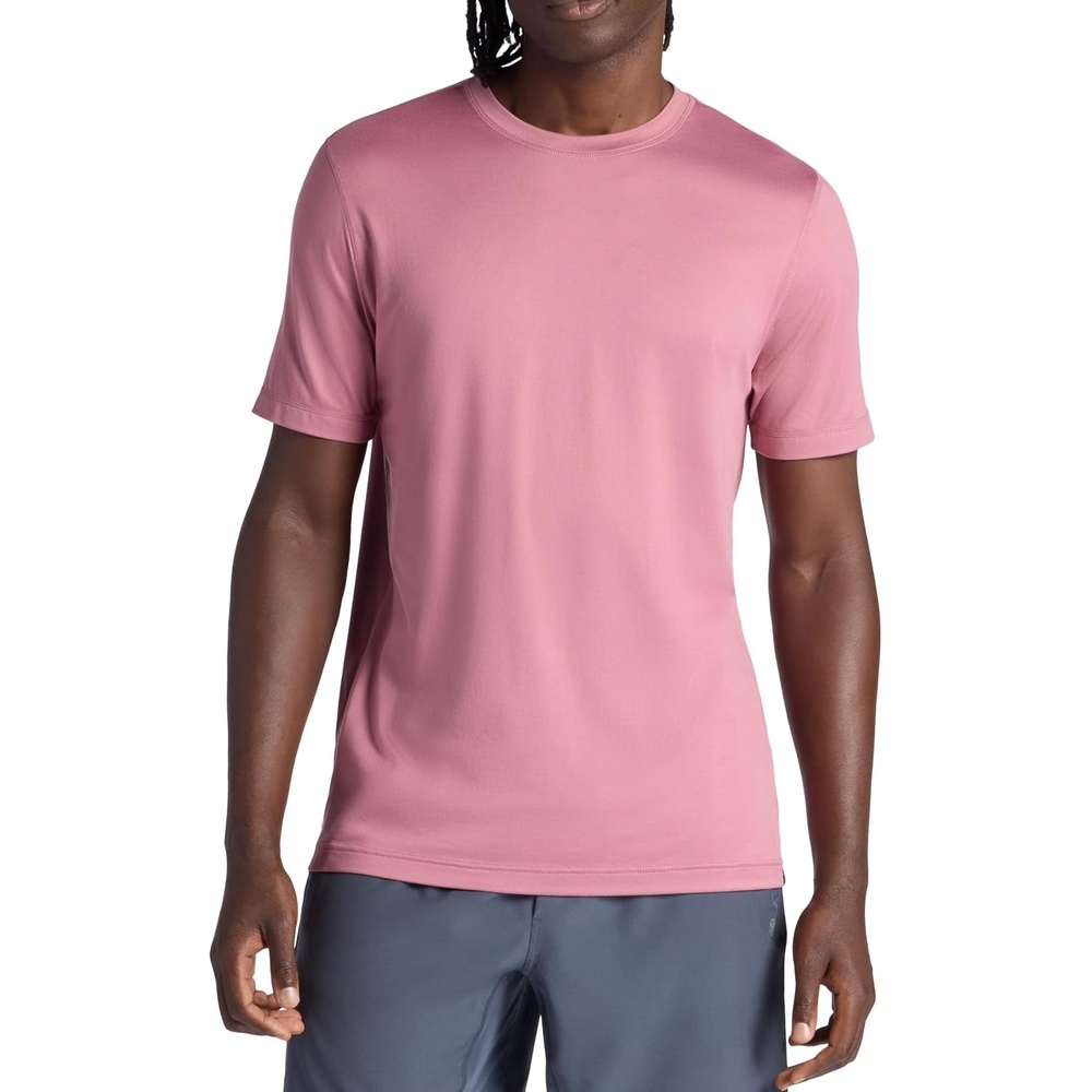 image:imageGaiam Mens Everyday Basic Crewneck Top Standard Fit Stretch Midweight MaterialMesa Rose