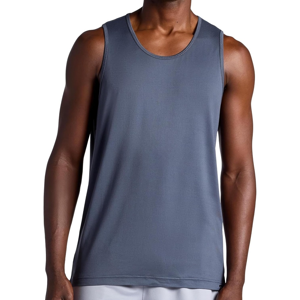 image:imageGaiam Mens Everyday Basic Tank Top Standard Fit Stretch Midweight Jersey MaterialCool Grey