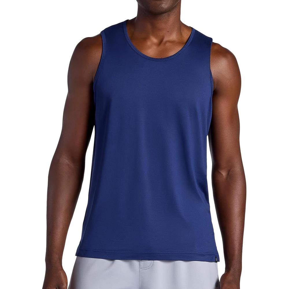 image:imageGaiam Mens Everyday Basic Tank Top Standard Fit Stretch Midweight Jersey MaterialMedieval Blue