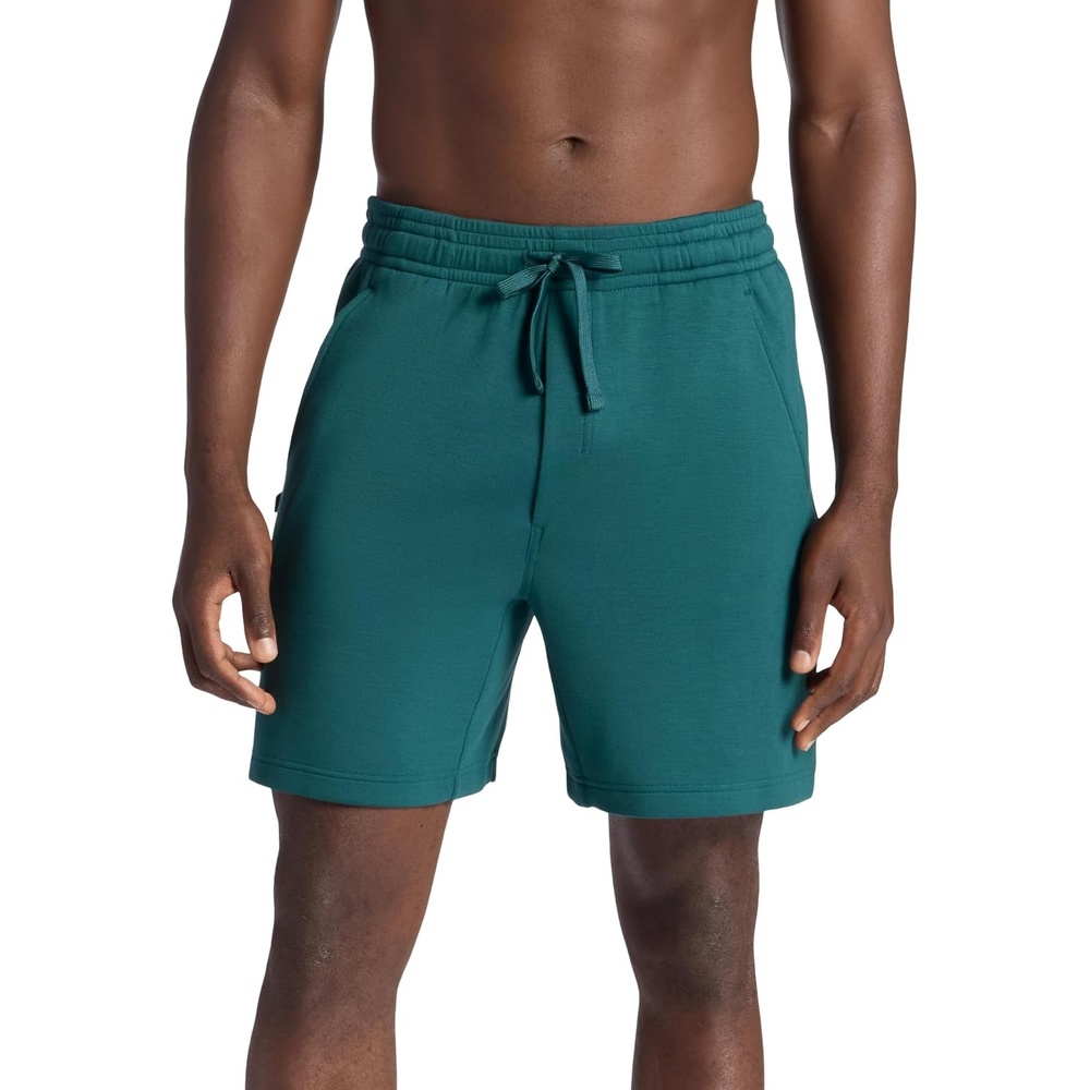 image:imageGaiam Mens Flow State 7 Short Relaxed Fit Stretch Lightweight MaterialDeep Teal