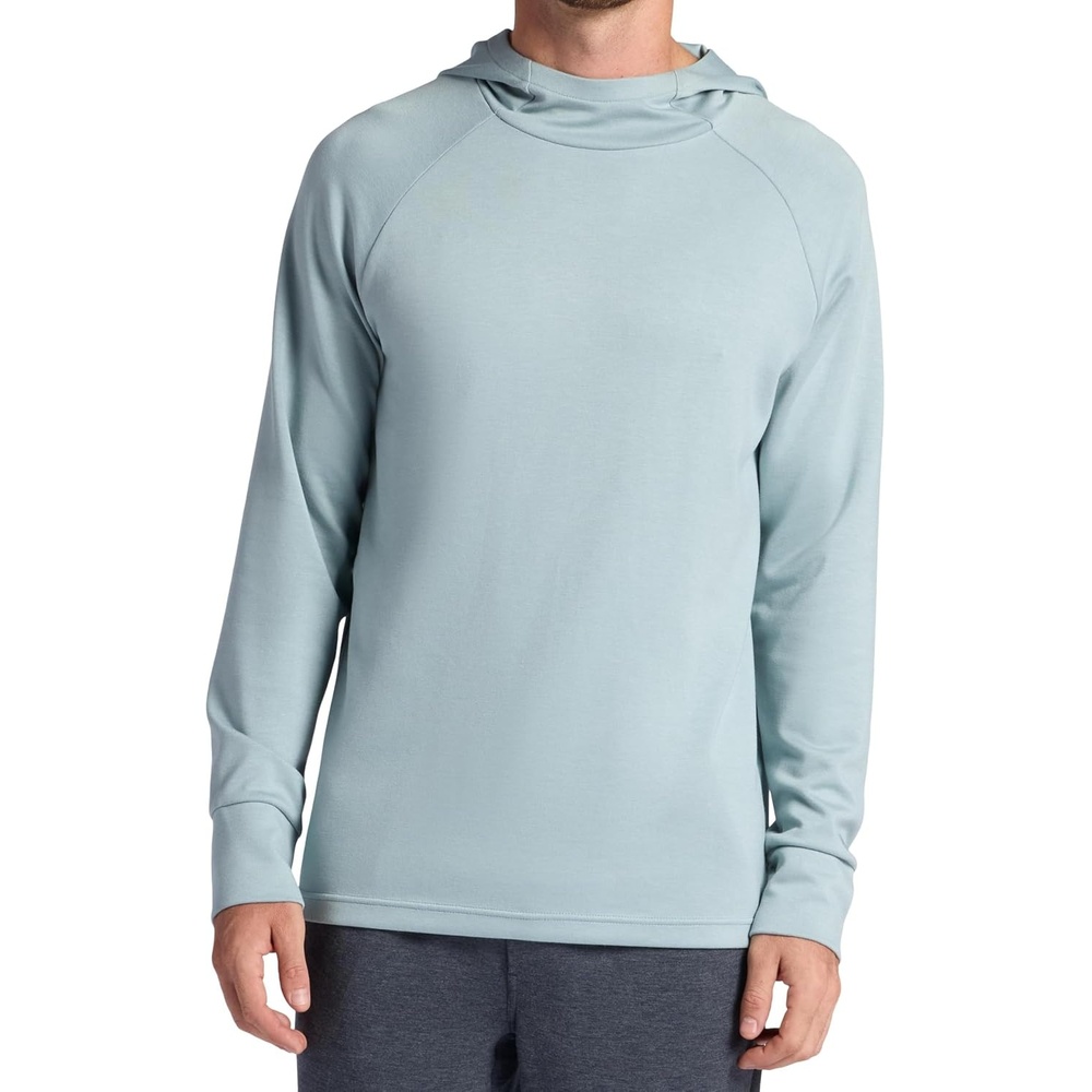 image:imageGaiam Mens Flow State Long Sleeve Cowl Neck Hoodie Standard Fit Stretch Midweight MaterialSlate