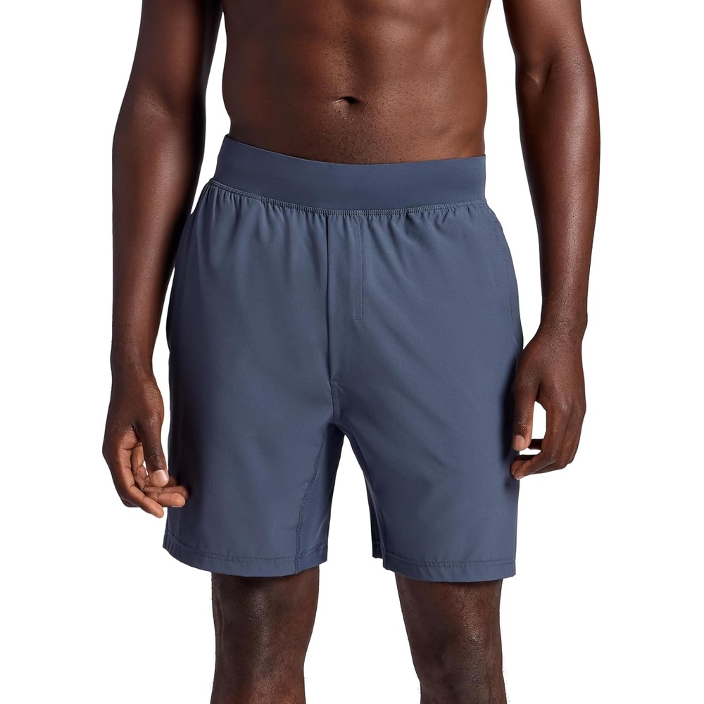 image:imageGaiam Mens Hatha 7 Short Standard Fit Stretch Lightweight Material MoistureWickingCool Grey
