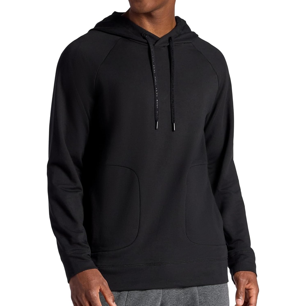 image:imageGaiam Mens Lotus Oblong Hoodie Relaxed Fit Stretch Heavyweight Terry MaterialBlack
