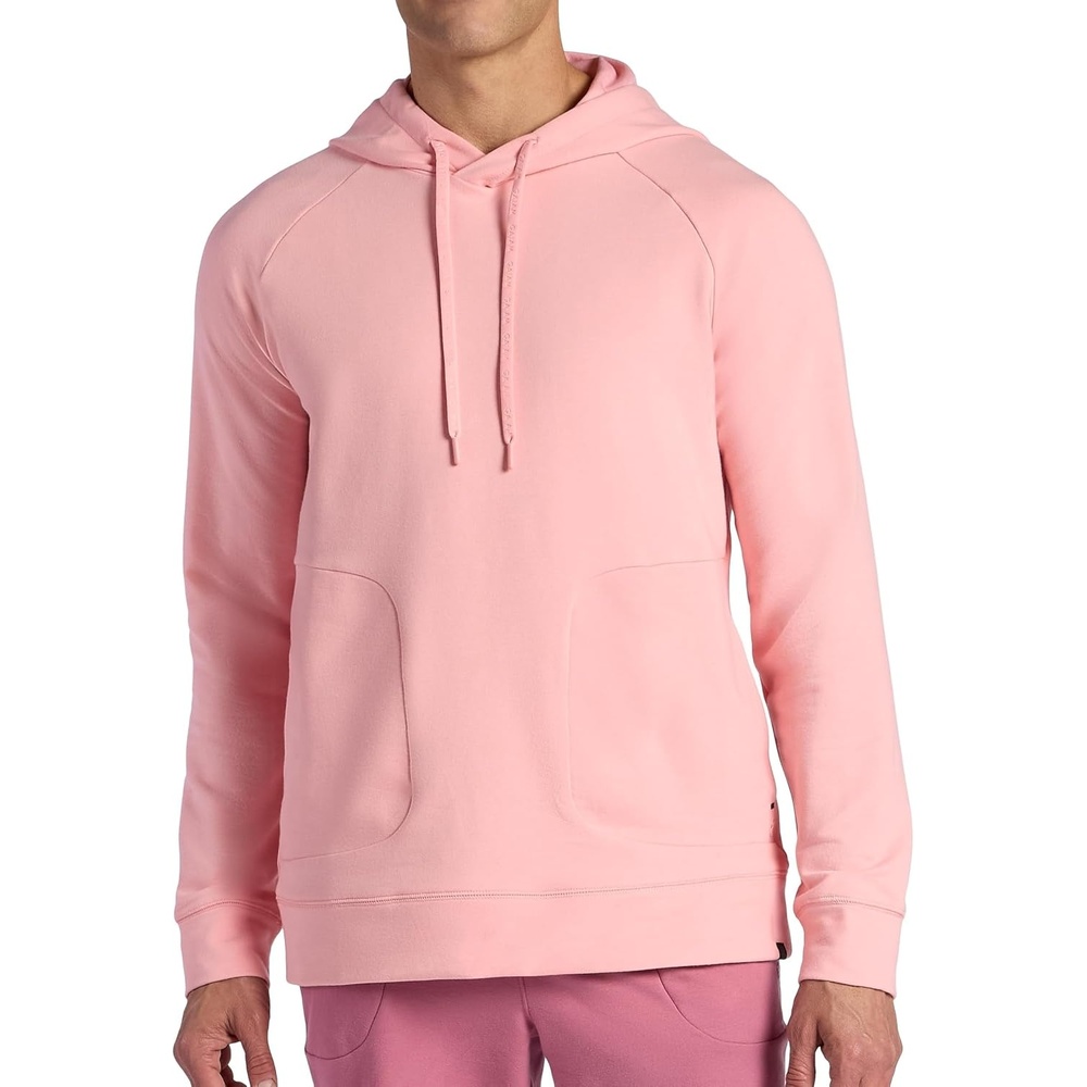 image:imageGaiam Mens Lotus Oblong Hoodie Relaxed Fit Stretch Heavyweight Terry MaterialQuartz Pink