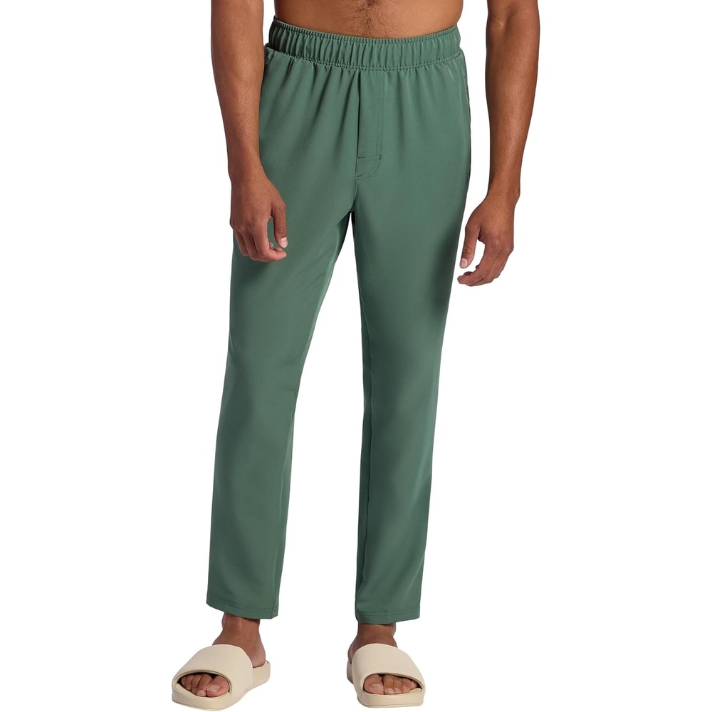 image:imageGaiam Mens Lunge Pant 20 Relaxed Fit 30 Inseam Stretch Lightweight Material MoistureWickingDuck Green