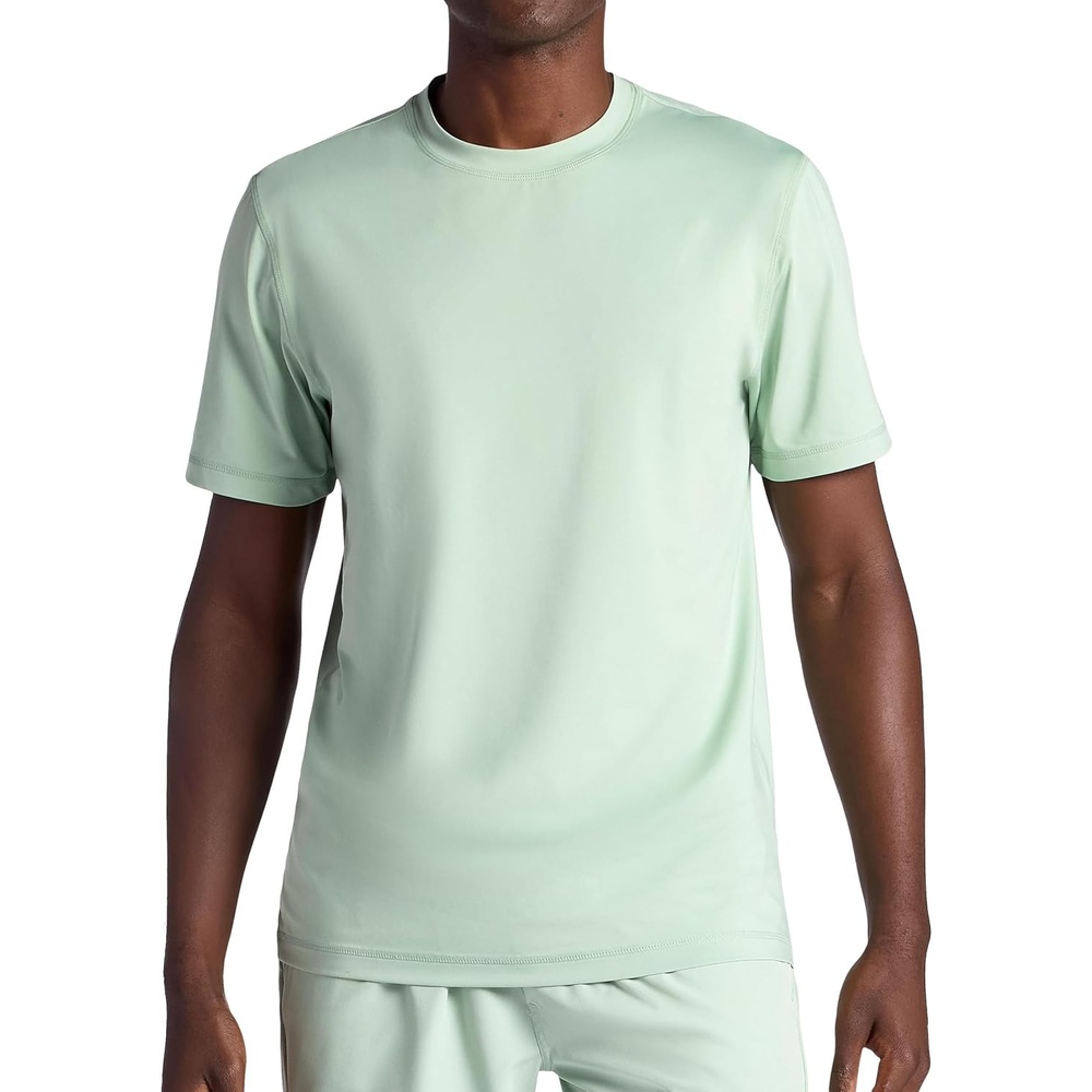 image:imageGaiam Mens Omtech Short Sleeve Crewneck TShirt Standard Fit Stretch Lightweight Performance MaterialDusty Green