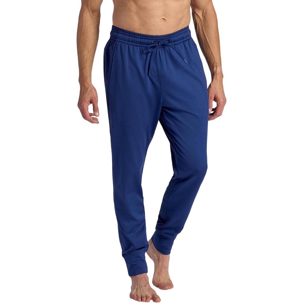 image:imageGaiam Mens Restorative Jogger Standard Fit 30 Inseam Stretch Midweight MaterialMedieval Blue Heather