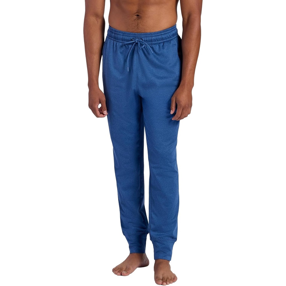 image:imageGaiam Mens Restorative Jogger Standard Fit 30 Inseam Stretch Midweight MaterialTrue Navy Heather