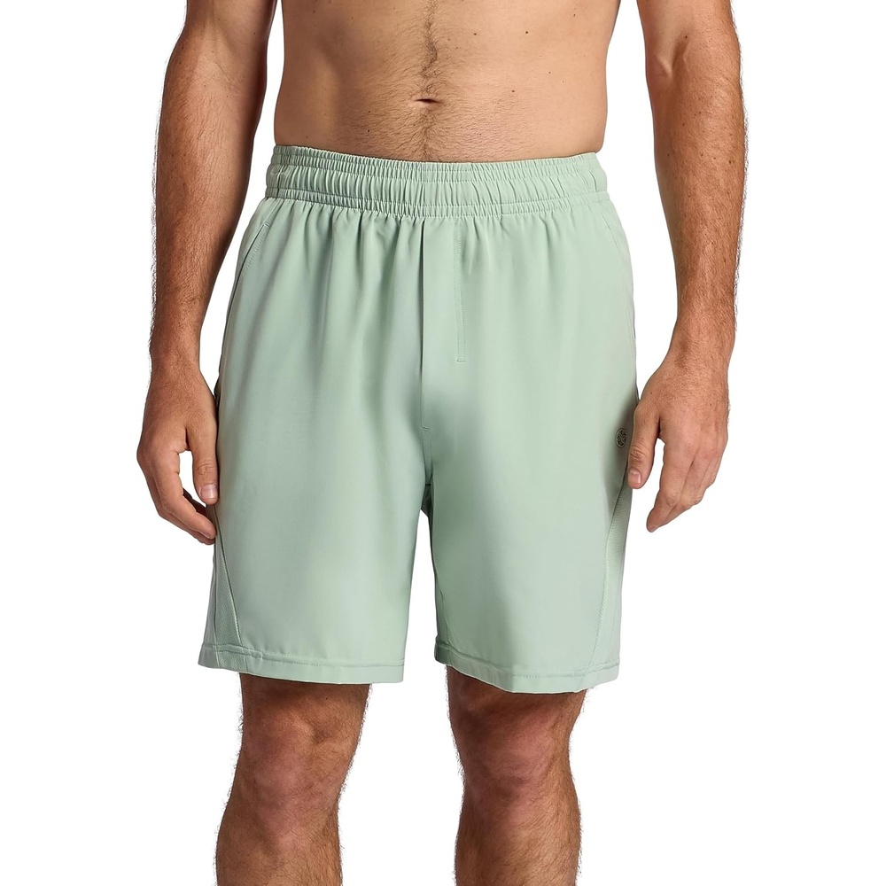 image:imageGaiam Mens Veda Short Standard Fit Stretch Lightweight Material MoistureWickingDusty Green 7 Inseam