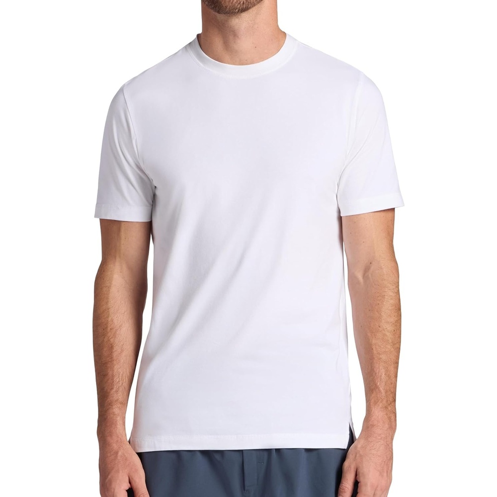 image:imageGaiam Mens Zen Vent Short Sleeve Crewneck TShirt Standard Fit Stretch Midweight MaterialStark White