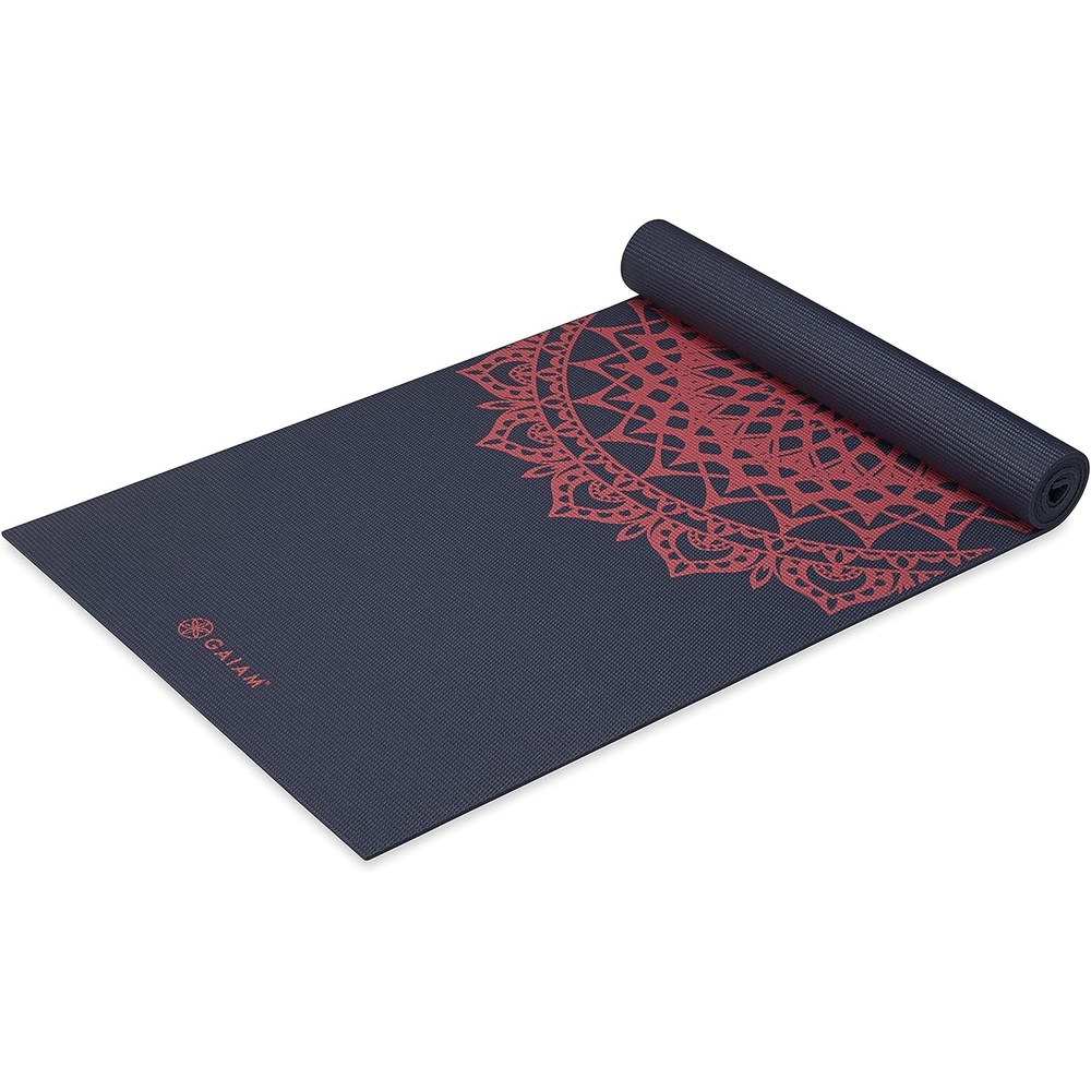 image:imageGaiam Premium Yoga Mat 6mm Thick Print Mat  Premium 6mm thick cushioning for joint support Nonslip print design for yoga Pilates amp floor workoutsPink Marrakesh