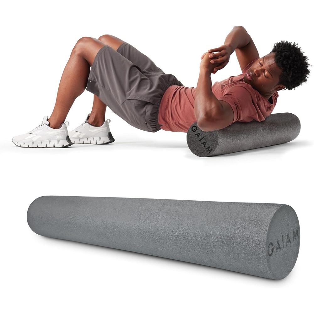 image:imageGaiam Restore Foam Roller Muscle Recovery 36 Long HighDensity EVA Foam Deep Tissue Massage Pre amp PostWorkout Muscle Recovery Multiple Sizes Home amp Gym
