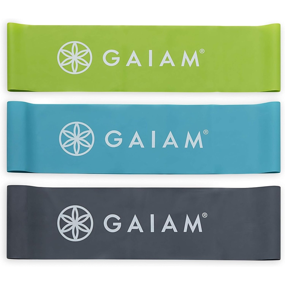 image:imageGaiam Restore Loop Band KitSet of 3 Light MediumHeavy Lower Body Loop Resistance Bands for Legs and Booty Exercises amp Workouts15x 4Bands15 x 4 Bands