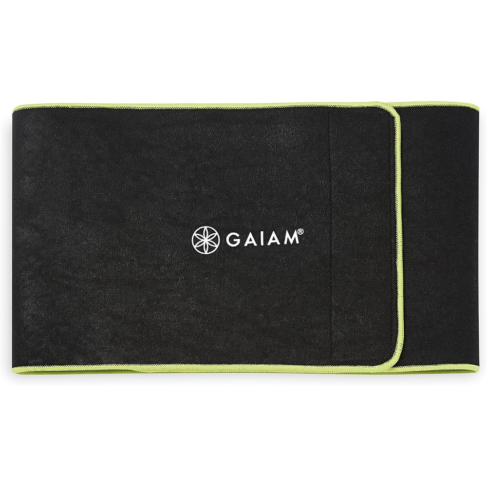 image:imageGaiam Waist Trainer for Women and Men Adjustable Slimmer Belt and Sweat Band for LowerBack Support and Activated Core8inch Yellow