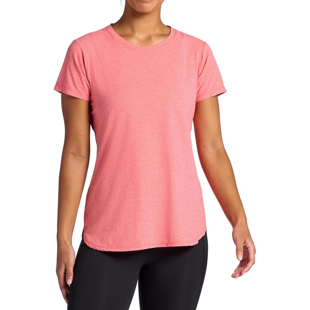 image:imageGaiam Womens Everyday Performance Crewneck TShirt Slim Fit Stretch Lightweight Material MoistureWickingHibiscus Heather