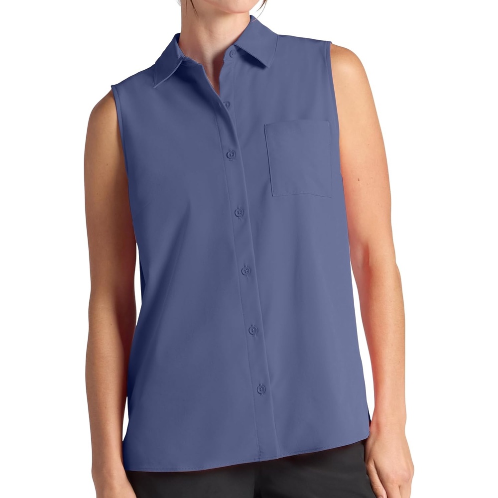 image:imageGaiam Womens On The Move Woven Tank Top Standard Fit Stretch Lightweight MaterialVelvet Morning