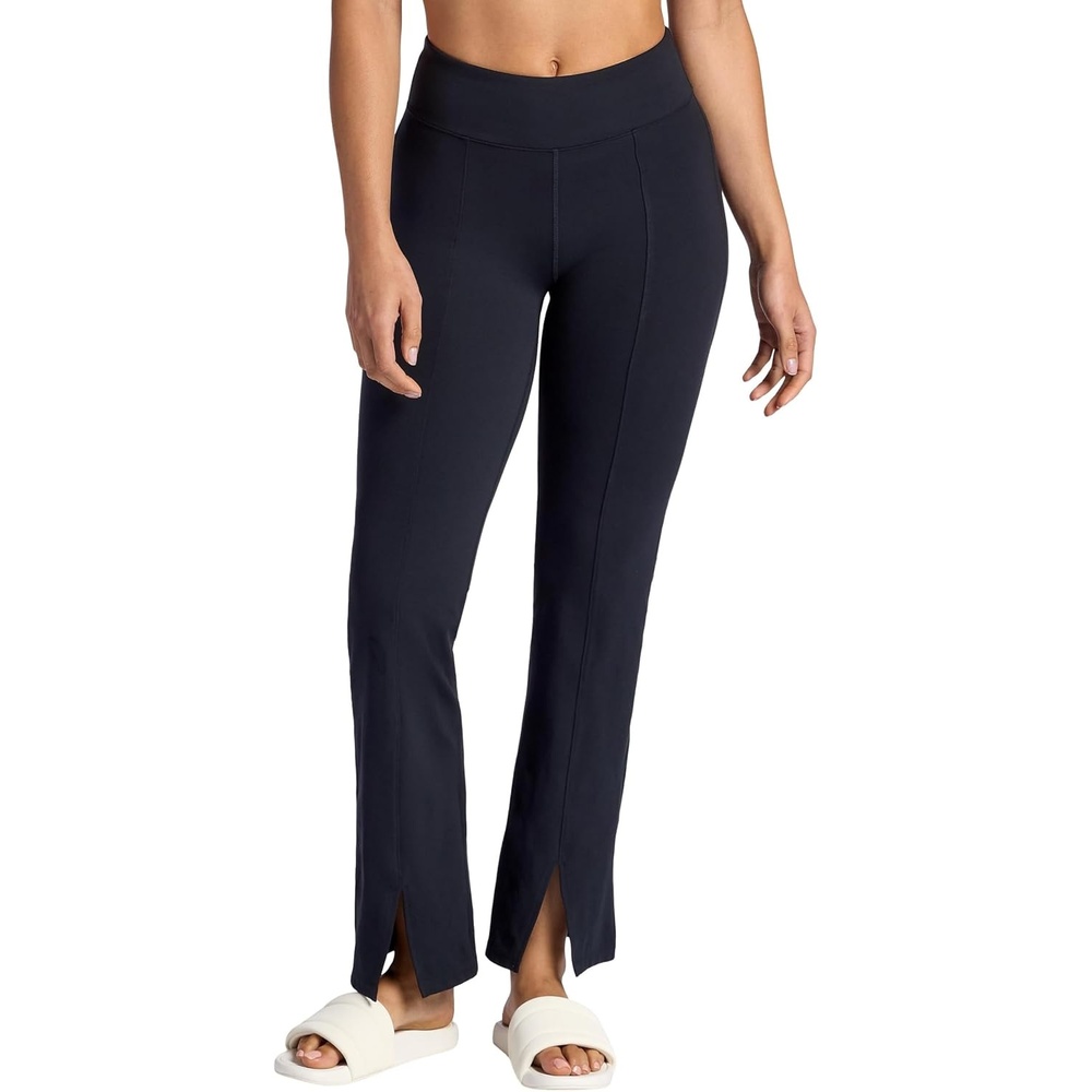 image:imageGaiam Womens Yoga Pant Slim Fit Stretch Midweight Material MoistureWickingBlack Tap Shoe
