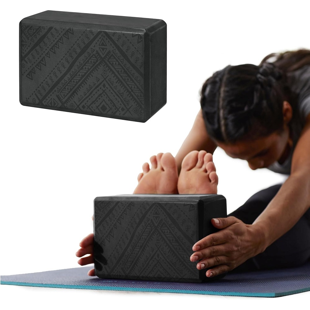 image:imageGaiam Yoga Block Supportive LatexFree Eva Foam Soft NonSlip Surface with Beveled Edges for Yoga Pilates MeditationNavajo Black