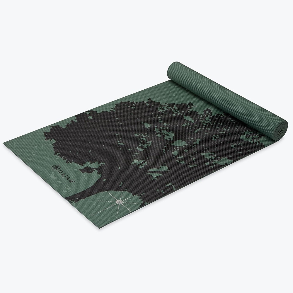 image:imageGaiam Yoga Mat Classic Print 4mm NonSlip Mat Lightweight 4mm print yoga mat with nonslip grip Ideal for yoga Pilates amp floor workouts at home or studioLuminary