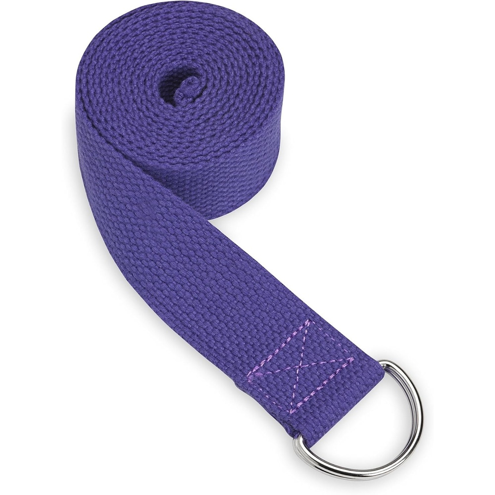 image:imageGaiam Yoga Strap Premium Athletic Stretch Band with Adjustable Metal DRing Buckle Loop Exercise amp Fitness Stretching for Yoga Pilates Physical Therapy Dance Gym WorkoutsPurple