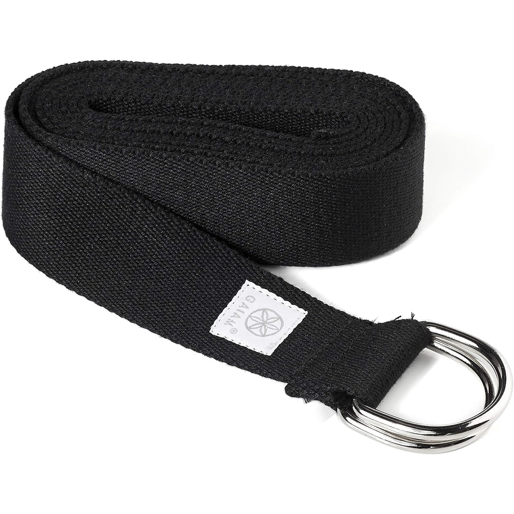 image:imageGaiam Yoga Strap Premium Athletic Stretch Band with Adjustable Metal DRing Buckle Loop Exercise amp Fitness Stretching for Yoga Pilates Physical Therapy Dance Gym WorkoutsBlack 8ft