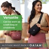 Gaiam Altitude Waist Pack – Storage Belt Bag for Women And Men – Adjustable Belt With Lightweight Pouch For Storing Essentials(Dusty Purple)