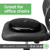 Gaiam Balance Disc Wobble Cushion, 16″, Core Stability Seat | 16″ Diameter | Home & Office Chair Use | Kids Wiggle Seat | Core Stability Training | Non-Slip Base(Negro Cushion)