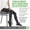 Gaiam Balance Disc Wobble Cushion, 16″, Core Stability Seat | 16″ Diameter | Home & Office Chair Use | Kids Wiggle Seat | Core Stability Training | Non-Slip Base(Black)