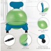 Gaiam Classic Balance Ball Chair, Stability Seat (Black) | 52cm stability ball chair builds core strength while you sit. Includes pump & exercise guide.(Blue/Orange)