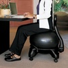 Gaiam Classic Balance Ball Chair, Stability Seat (Black) | 52cm stability ball chair builds core strength while you sit. Includes pump & exercise guide.(Black)