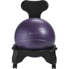 Gaiam Classic Balance Ball Chair, Stability Seat (Black) | 52cm stability ball chair builds core strength while you sit. Includes pump & exercise guide.(Purple)