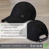 Gaiam Classic Fitness Hat, Ponytail Cap, Women | Quick-Dry Sweatband | Ponytail Hole | Moisture-Wicking | Running, Hiking & Beach | Adjustable Fit(Black2)