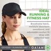 Gaiam Classic Fitness Hat, Ponytail Cap, Women | Quick-Dry Sweatband | Ponytail Hole | Moisture-Wicking | Running, Hiking & Beach | Adjustable Fit(Black2)